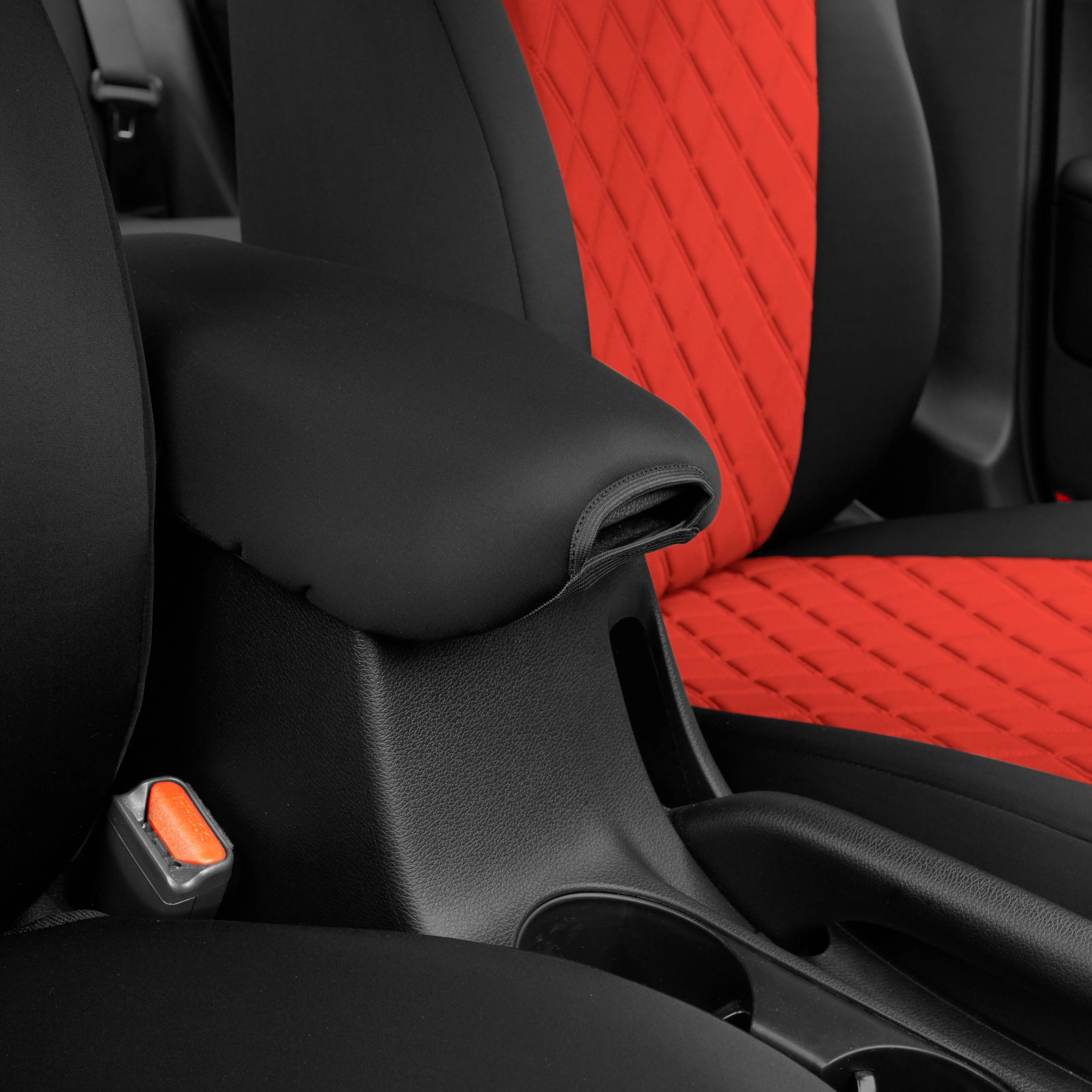 KIA Forte 2019-2024  - Front Set Seat Covers - Red Ultraflex Neoprene