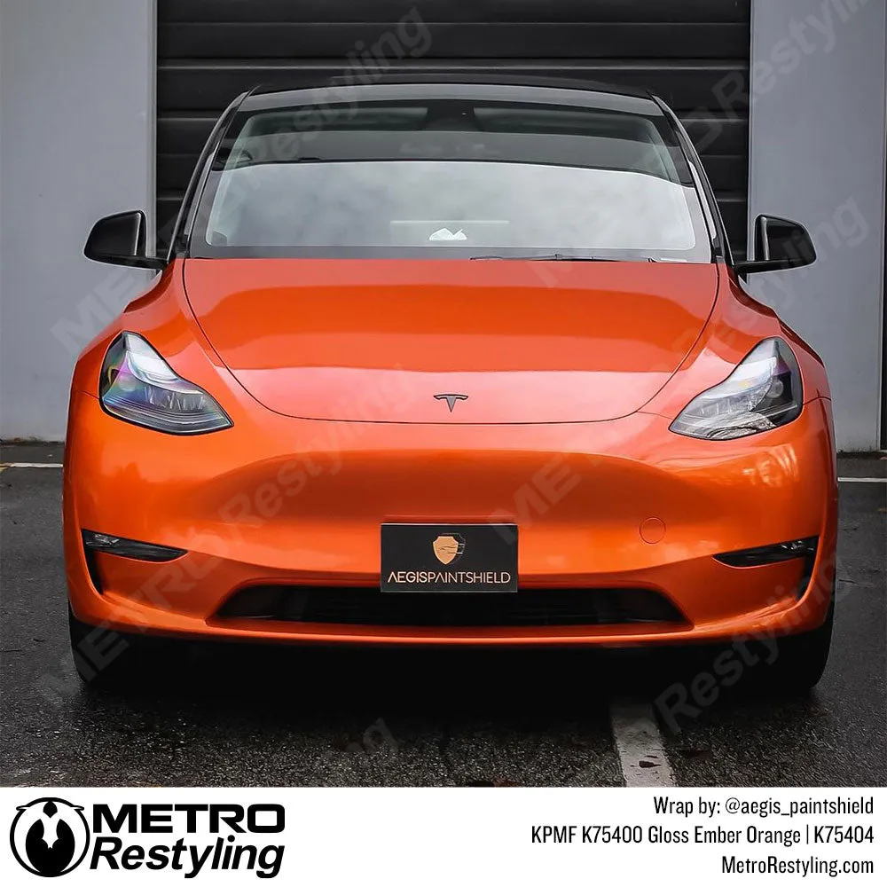 KPMF K75400 Gloss Ember Orange Vinyl Wrap | K75404