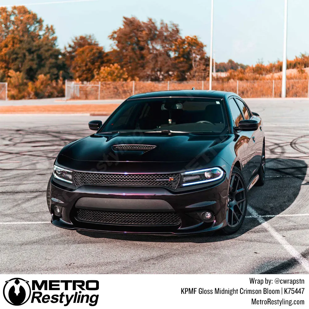 KPMF K75400 Gloss Midnight Crimson Bloom Vinyl Wrap | K75447