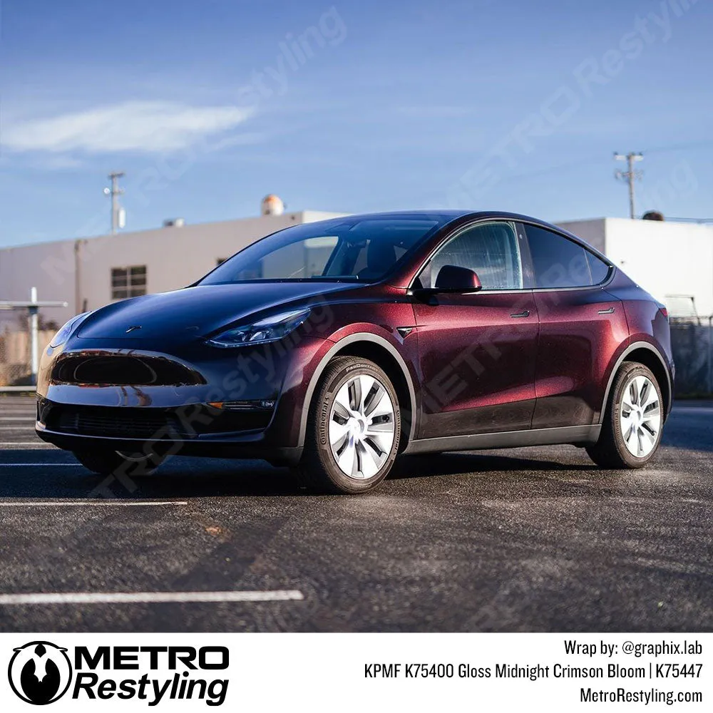 KPMF K75400 Gloss Midnight Crimson Bloom Vinyl Wrap | K75447