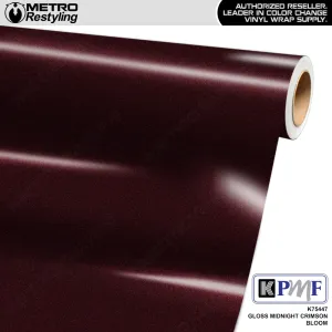 KPMF K75400 Gloss Midnight Crimson Bloom Vinyl Wrap | K75447
