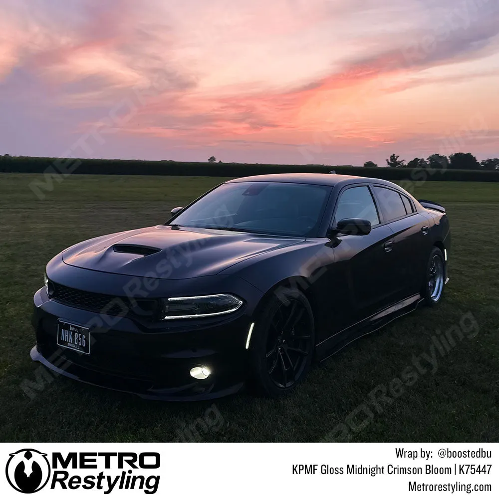 KPMF K75400 Gloss Midnight Crimson Bloom Vinyl Wrap | K75447