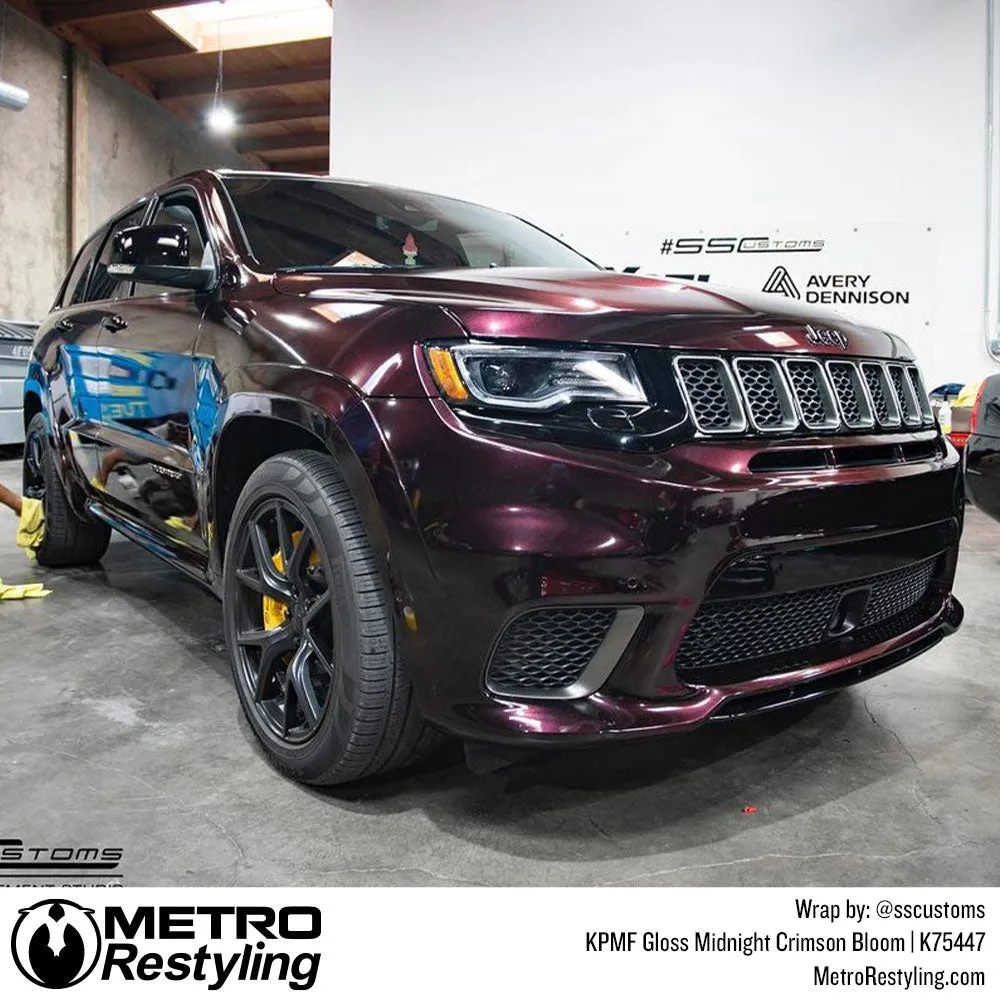 KPMF K75400 Gloss Midnight Crimson Bloom Vinyl Wrap | K75447