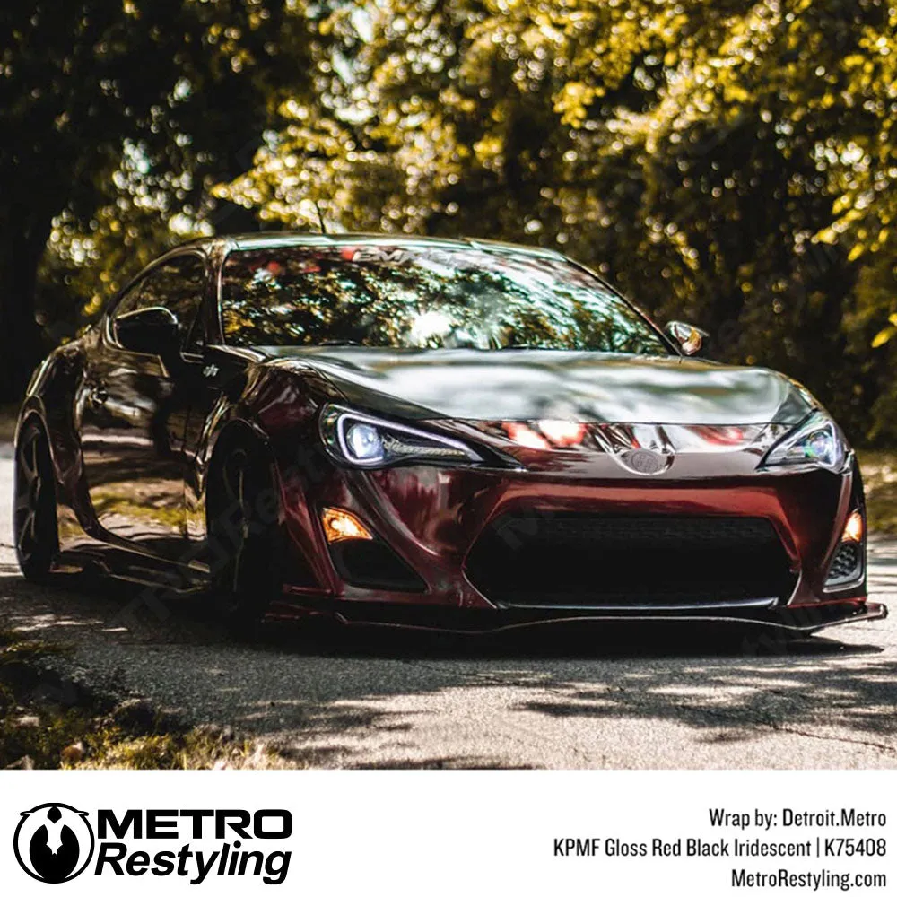 KPMF K75400 Gloss Red Black Iridescent Vinyl Wrap | K75408