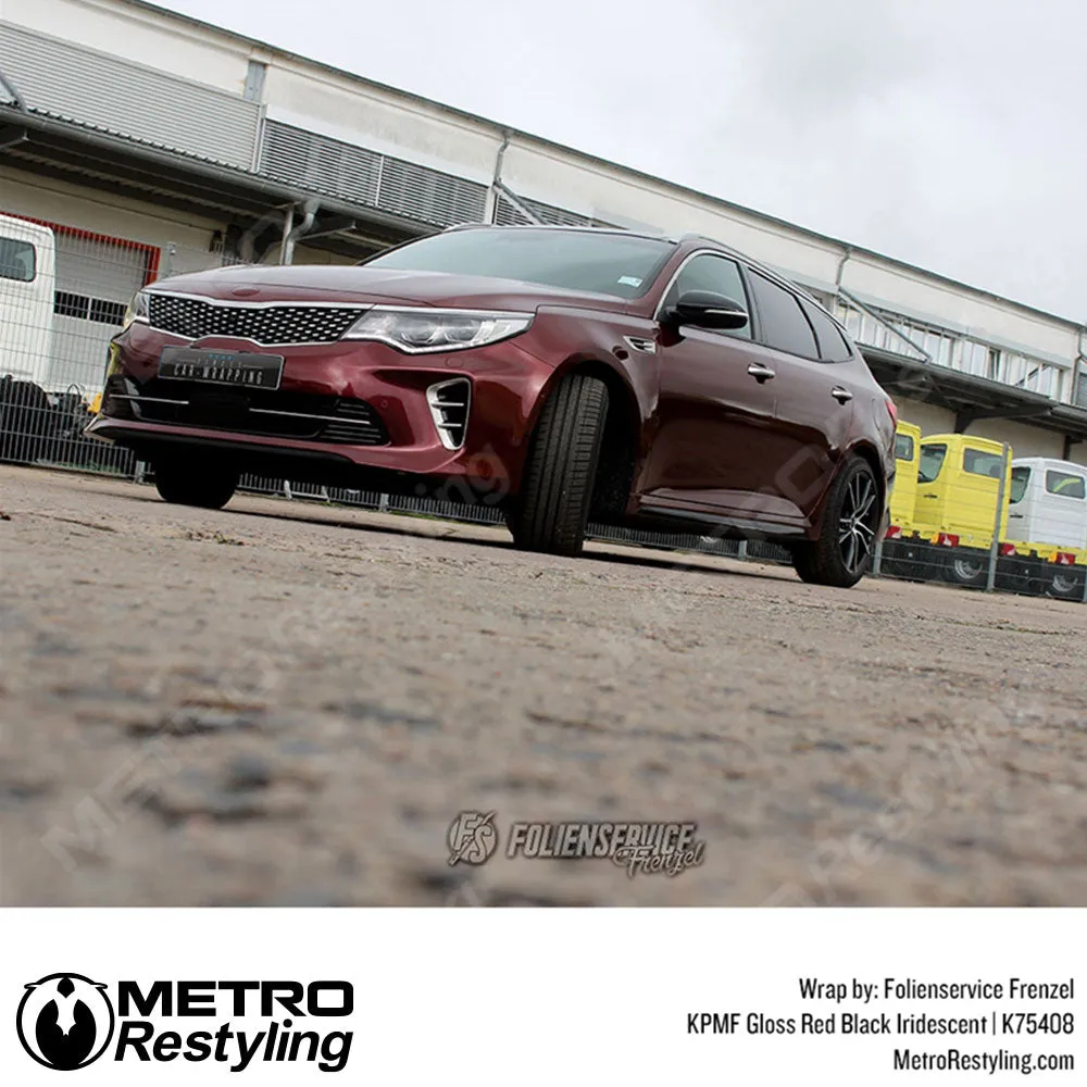 KPMF K75400 Gloss Red Black Iridescent Vinyl Wrap | K75408
