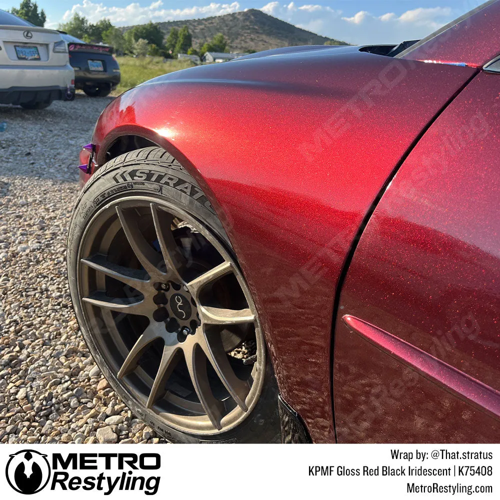 KPMF K75400 Gloss Red Black Iridescent Vinyl Wrap | K75408