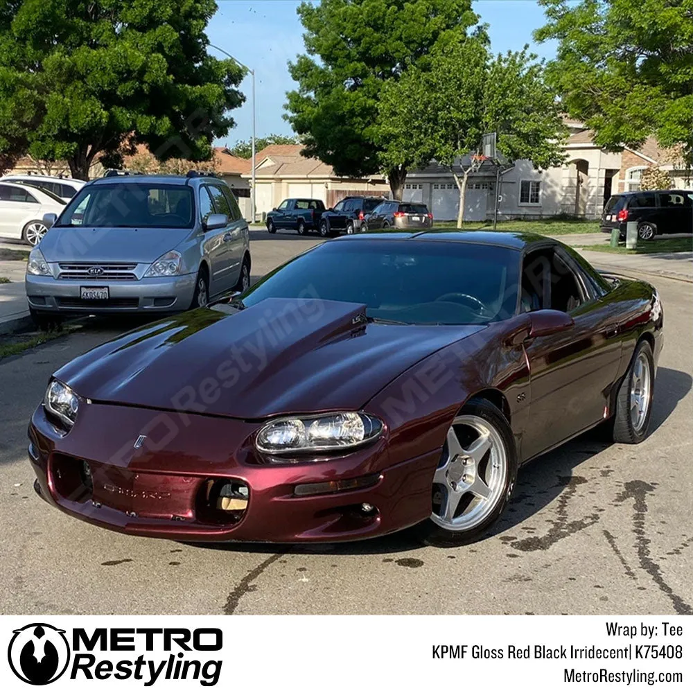 KPMF K75400 Gloss Red Black Iridescent Vinyl Wrap | K75408