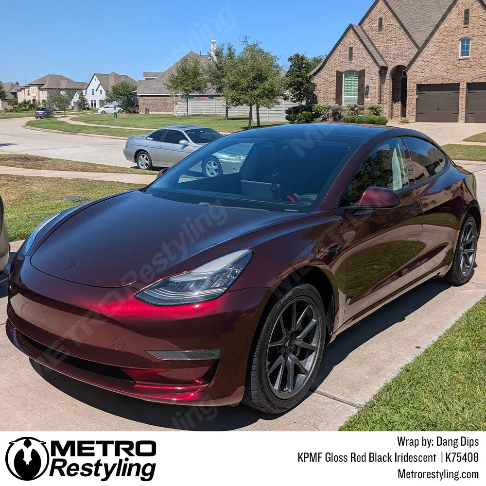 KPMF K75400 Gloss Red Black Iridescent Vinyl Wrap | K75408