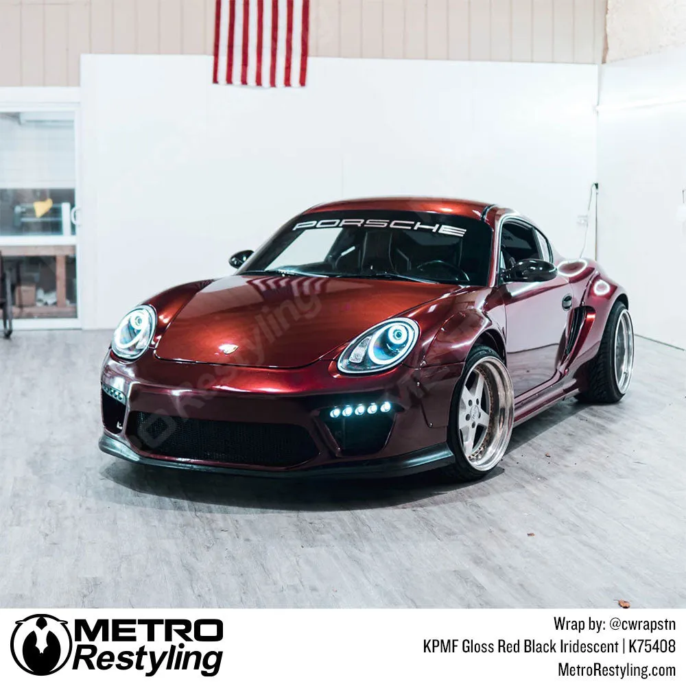 KPMF K75400 Gloss Red Black Iridescent Vinyl Wrap | K75408