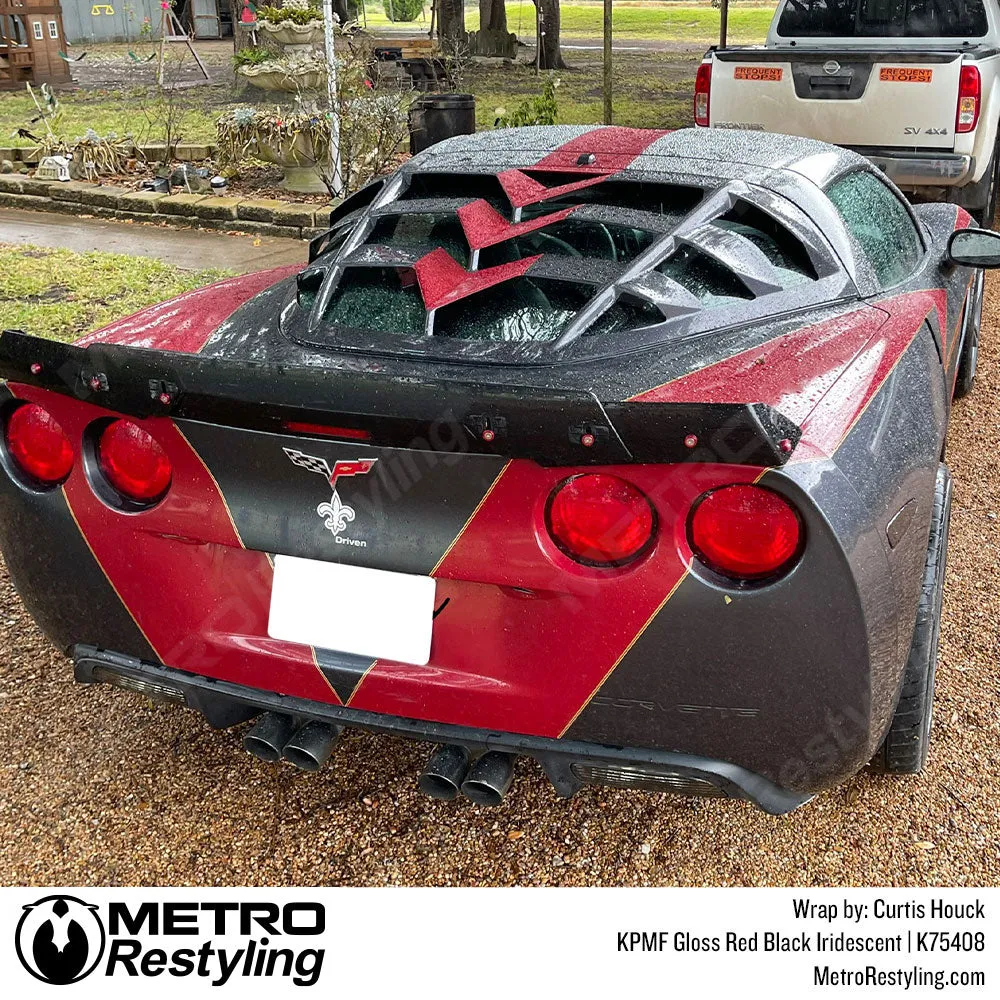 KPMF K75400 Gloss Red Black Iridescent Vinyl Wrap | K75408