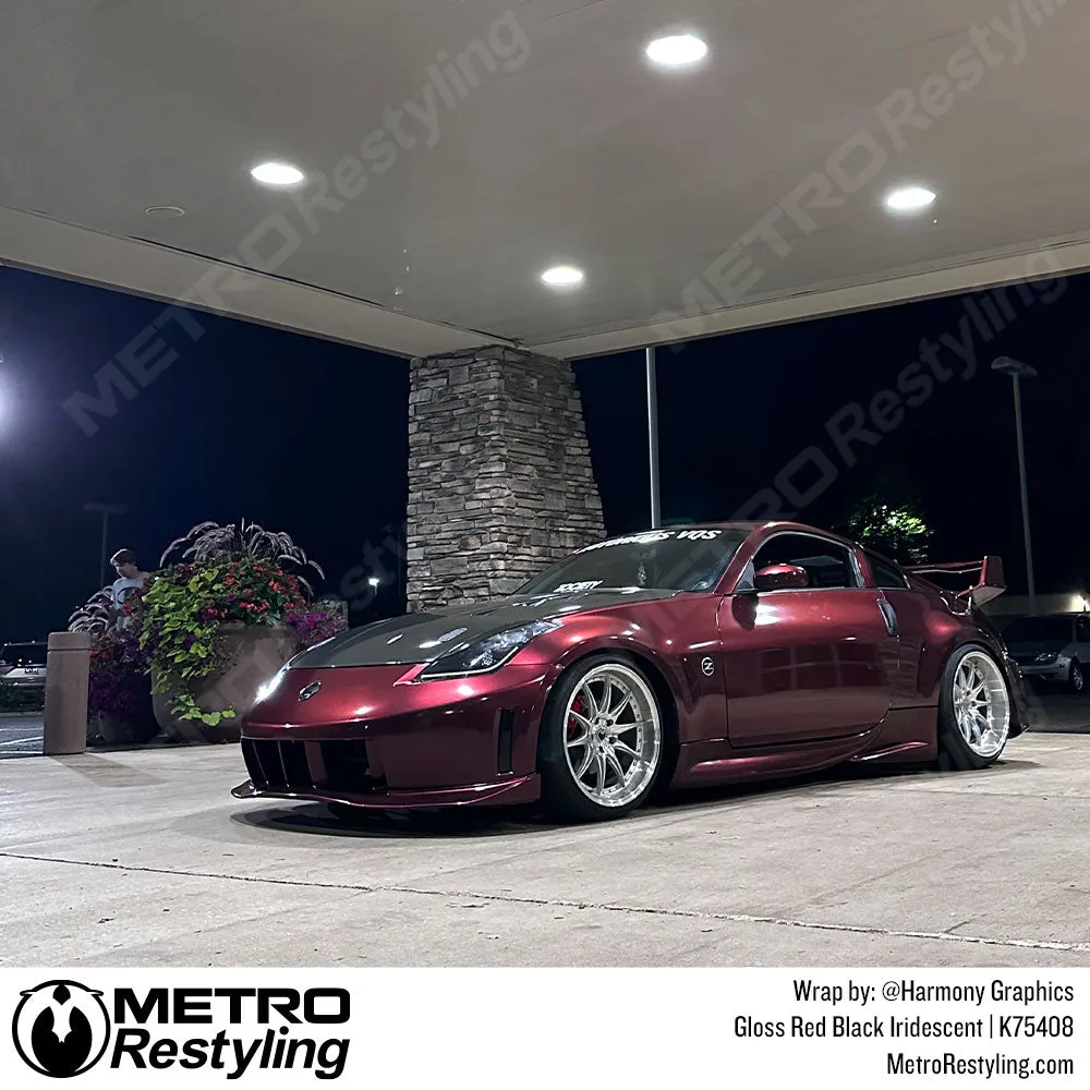 KPMF K75400 Gloss Red Black Iridescent Vinyl Wrap | K75408