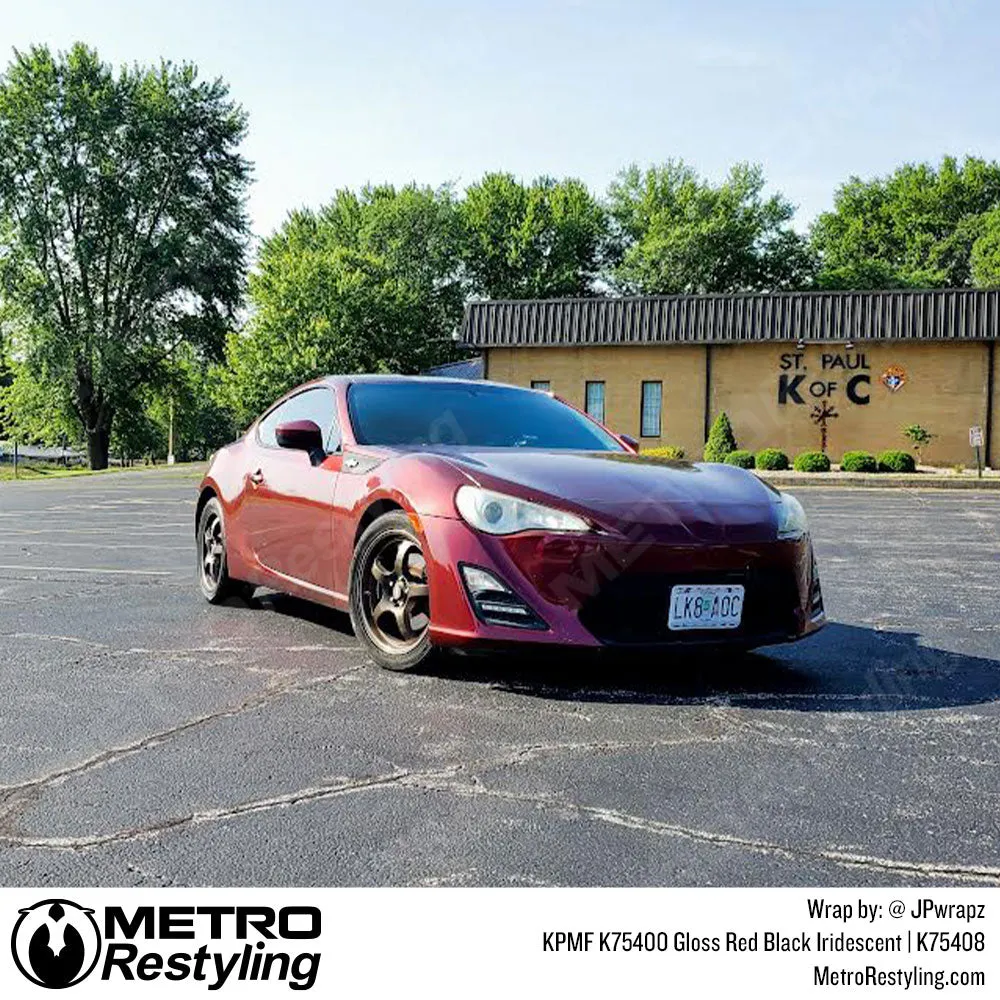KPMF K75400 Gloss Red Black Iridescent Vinyl Wrap | K75408