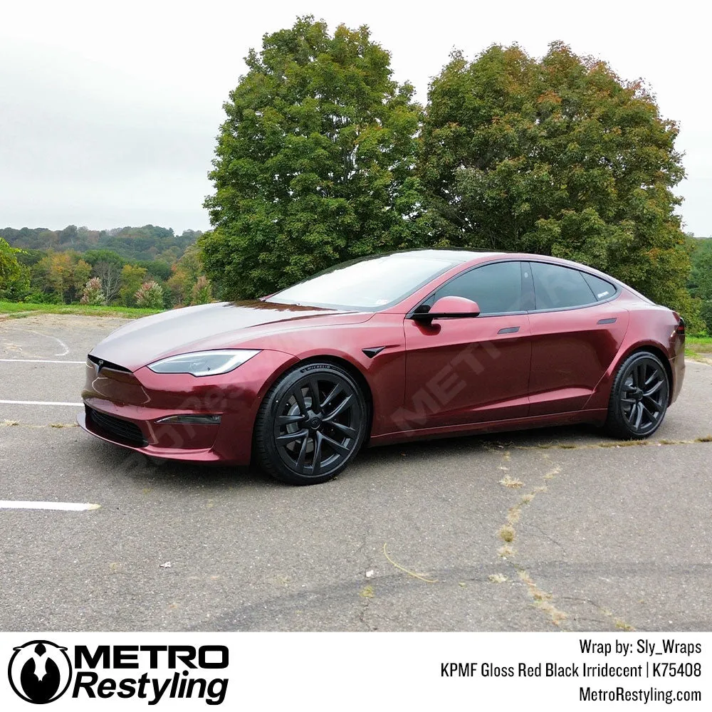 KPMF K75400 Gloss Red Black Iridescent Vinyl Wrap | K75408