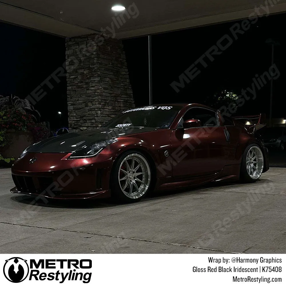 KPMF K75400 Gloss Red Black Iridescent Vinyl Wrap | K75408