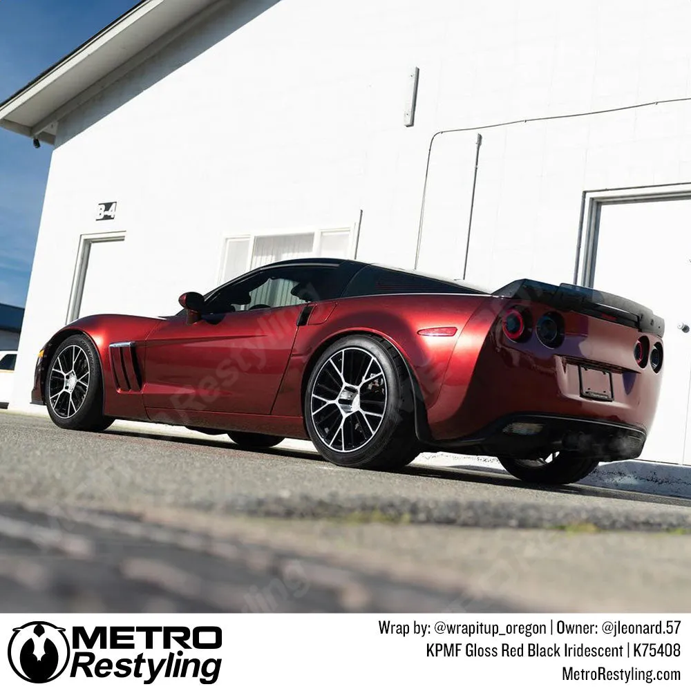 KPMF K75400 Gloss Red Black Iridescent Vinyl Wrap | K75408