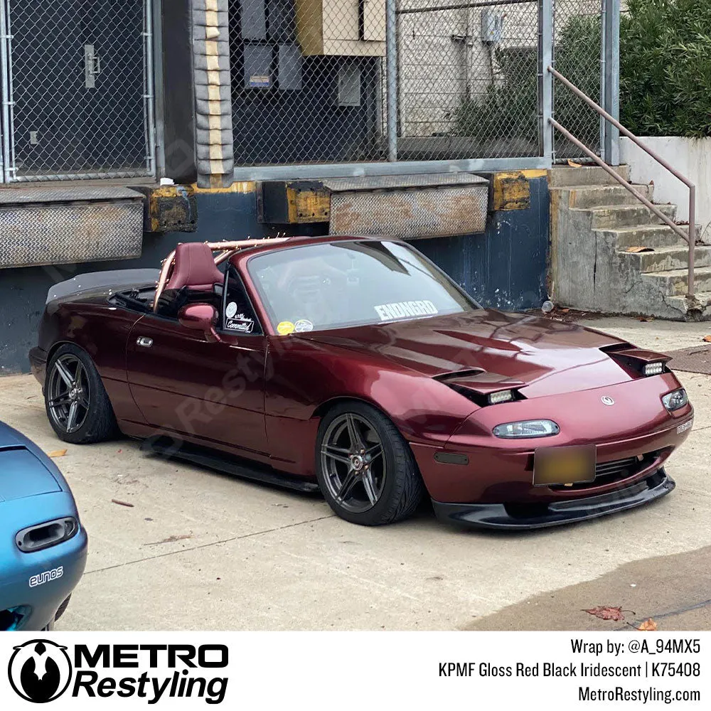 KPMF K75400 Gloss Red Black Iridescent Vinyl Wrap | K75408