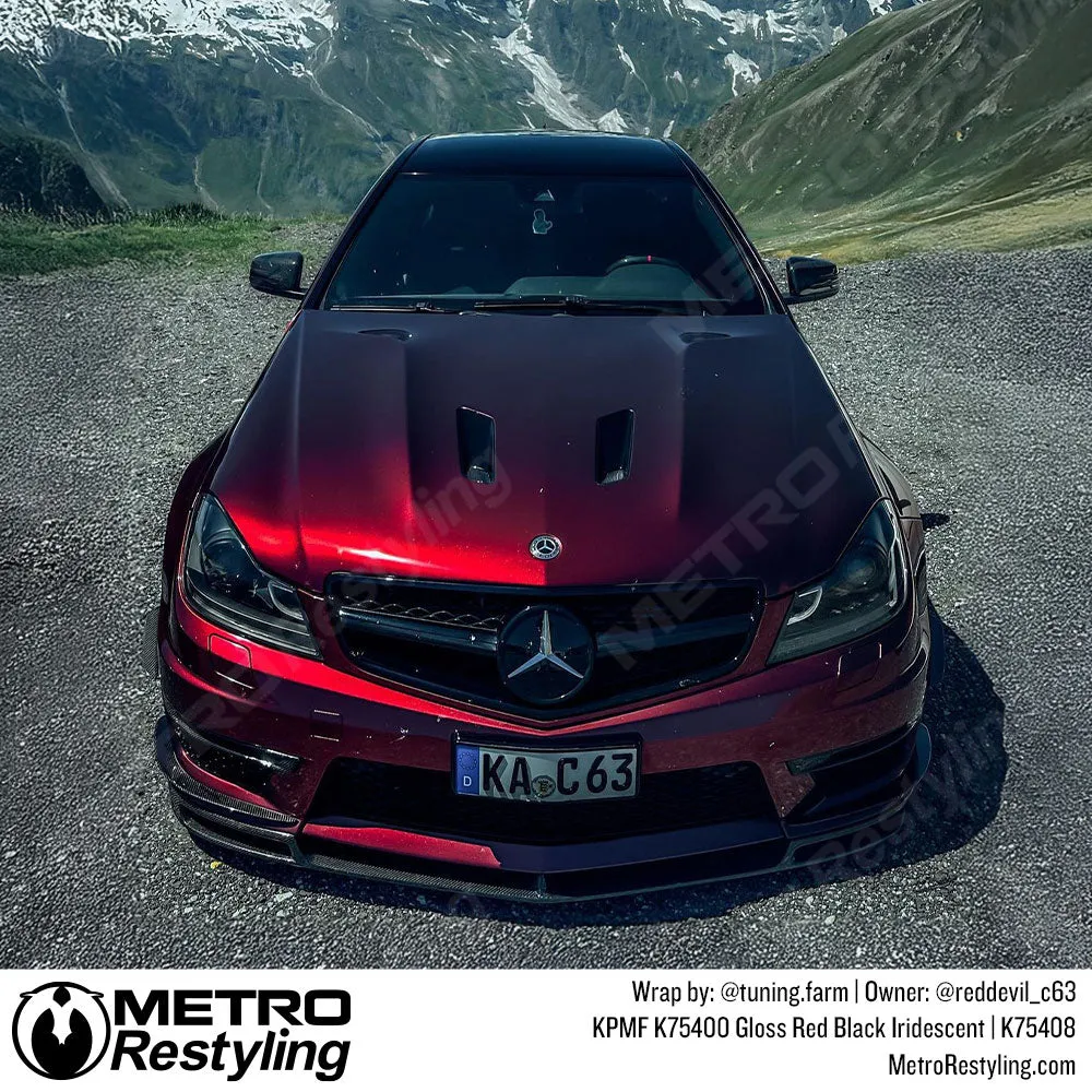 KPMF K75400 Gloss Red Black Iridescent Vinyl Wrap | K75408