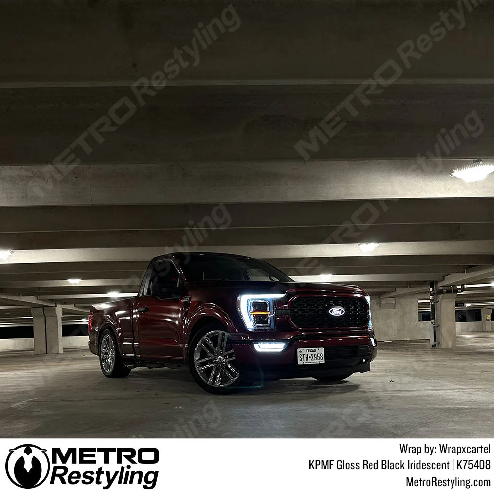 KPMF K75400 Gloss Red Black Iridescent Vinyl Wrap | K75408