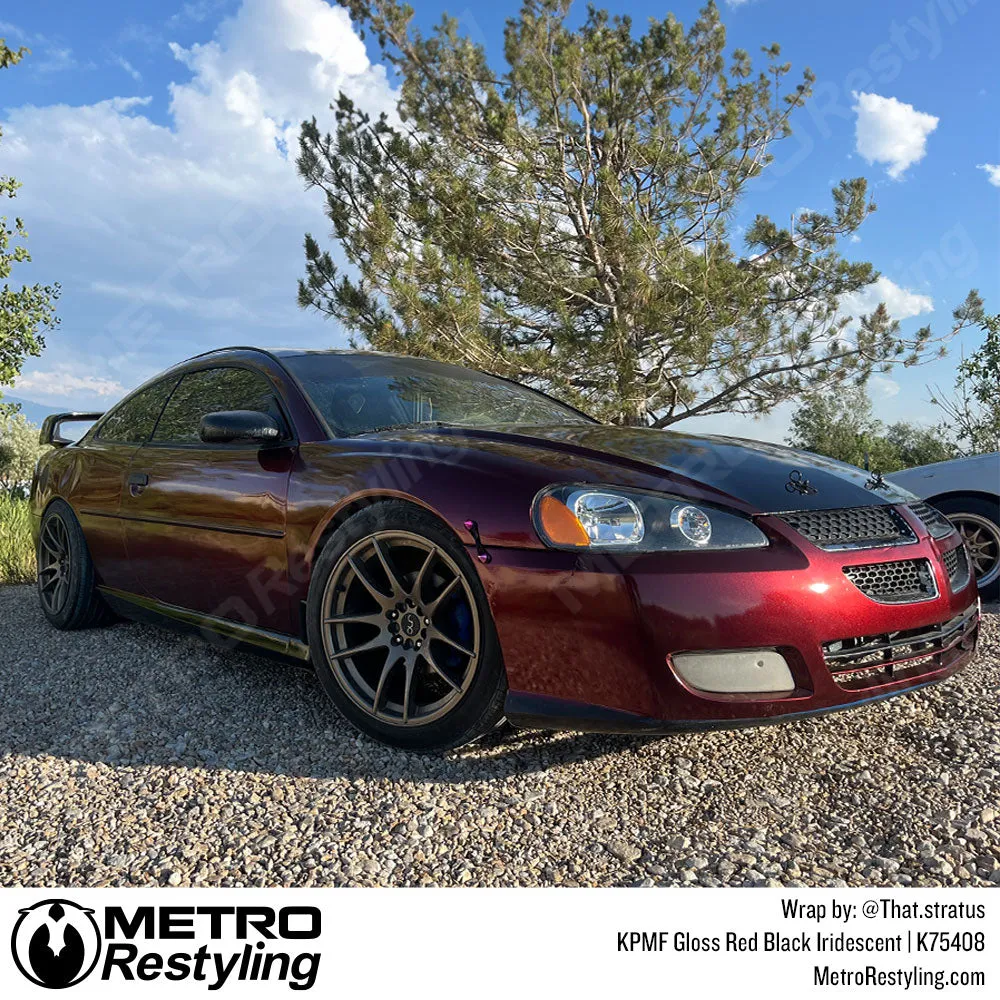 KPMF K75400 Gloss Red Black Iridescent Vinyl Wrap | K75408