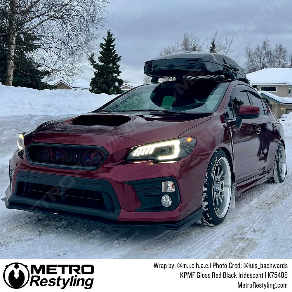 KPMF K75400 Gloss Red Black Iridescent Vinyl Wrap | K75408