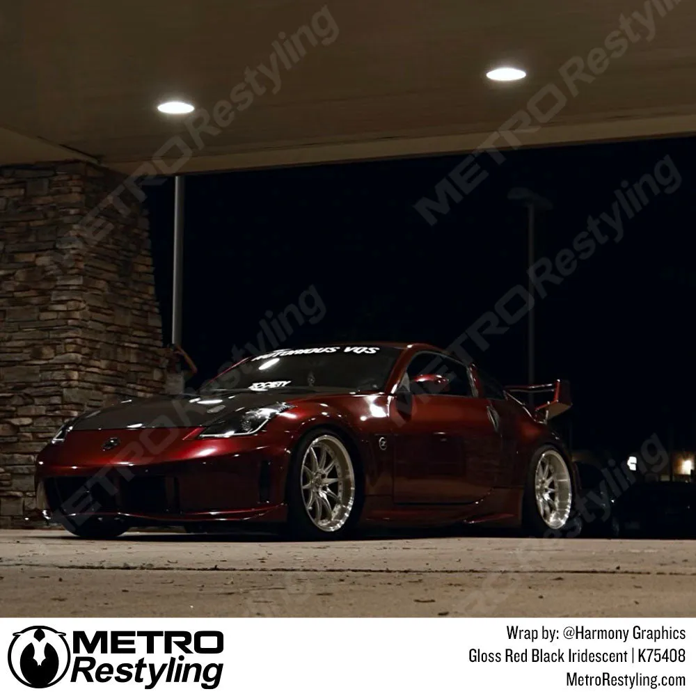 KPMF K75400 Gloss Red Black Iridescent Vinyl Wrap | K75408