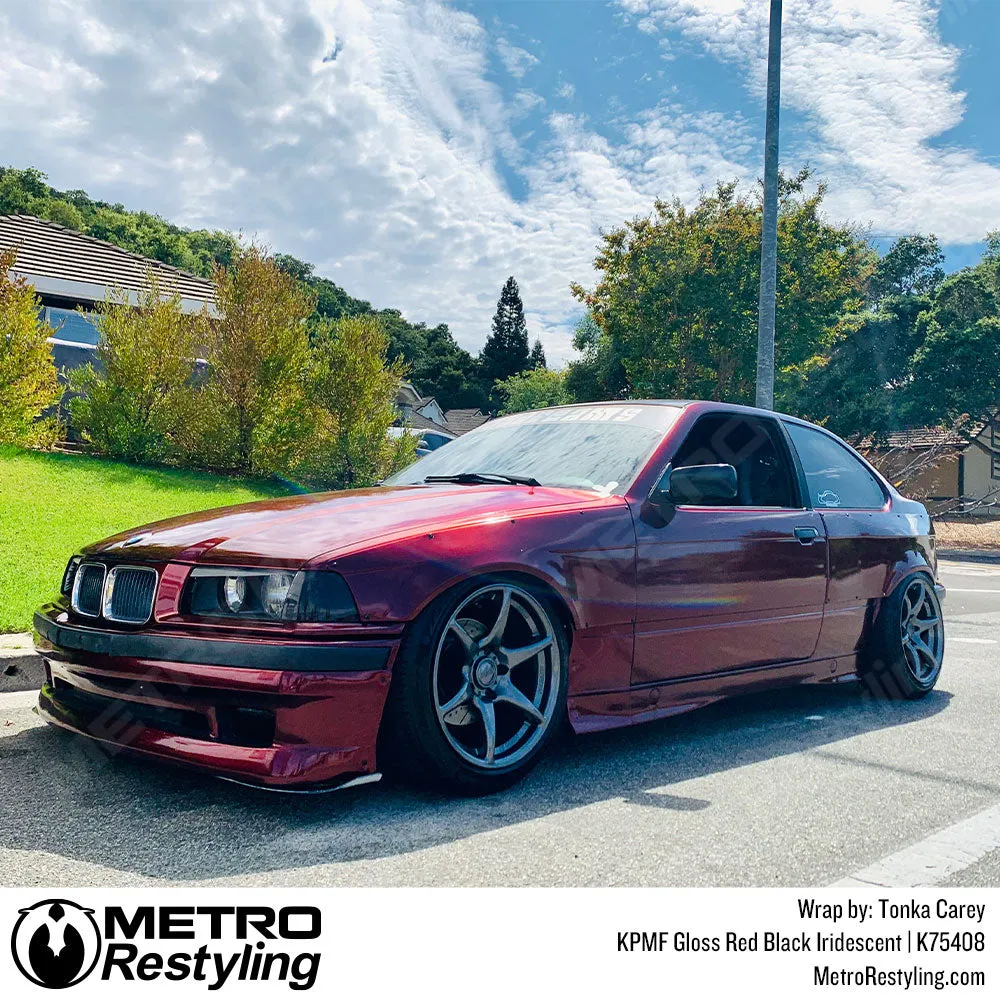 KPMF K75400 Gloss Red Black Iridescent Vinyl Wrap | K75408