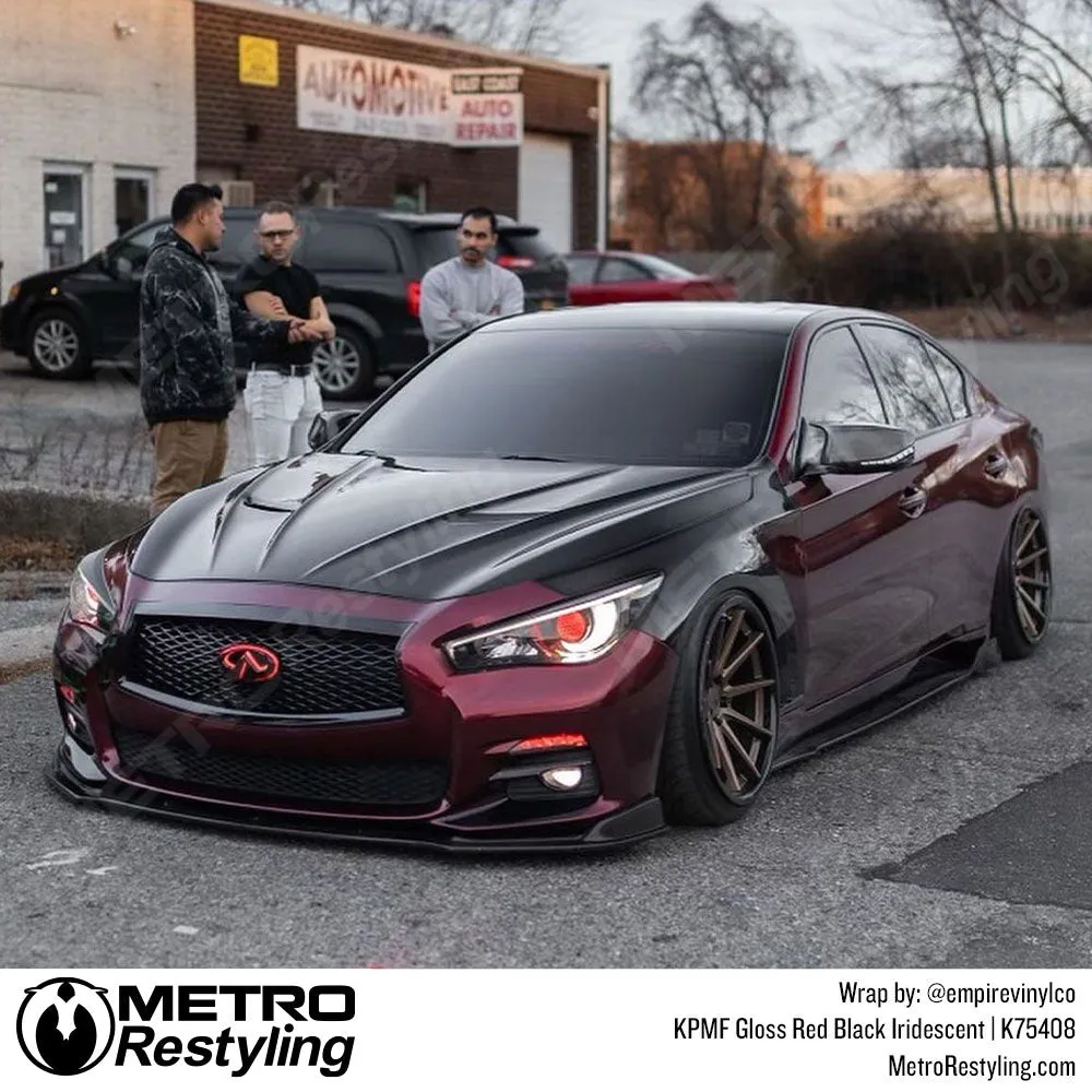 KPMF K75400 Gloss Red Black Iridescent Vinyl Wrap | K75408