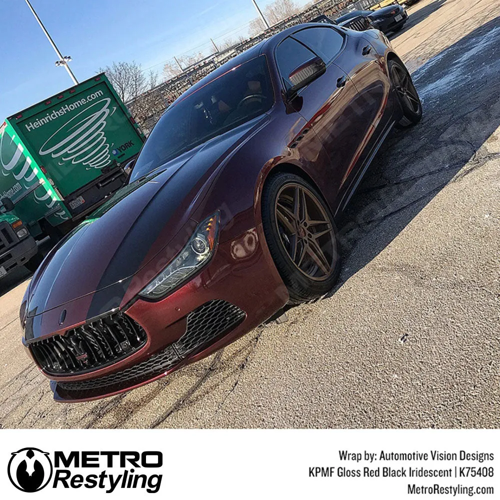 KPMF K75400 Gloss Red Black Iridescent Vinyl Wrap | K75408