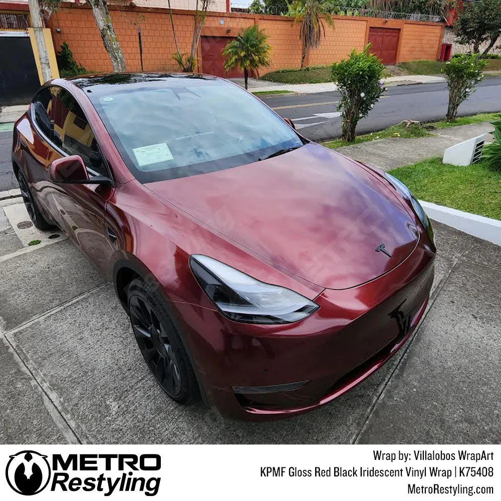 KPMF K75400 Gloss Red Black Iridescent Vinyl Wrap | K75408