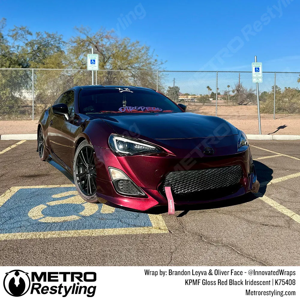 KPMF K75400 Gloss Red Black Iridescent Vinyl Wrap | K75408