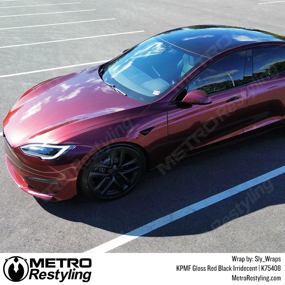 KPMF K75400 Gloss Red Black Iridescent Vinyl Wrap | K75408