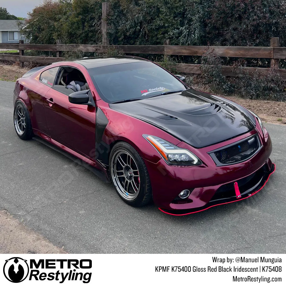 KPMF K75400 Gloss Red Black Iridescent Vinyl Wrap | K75408