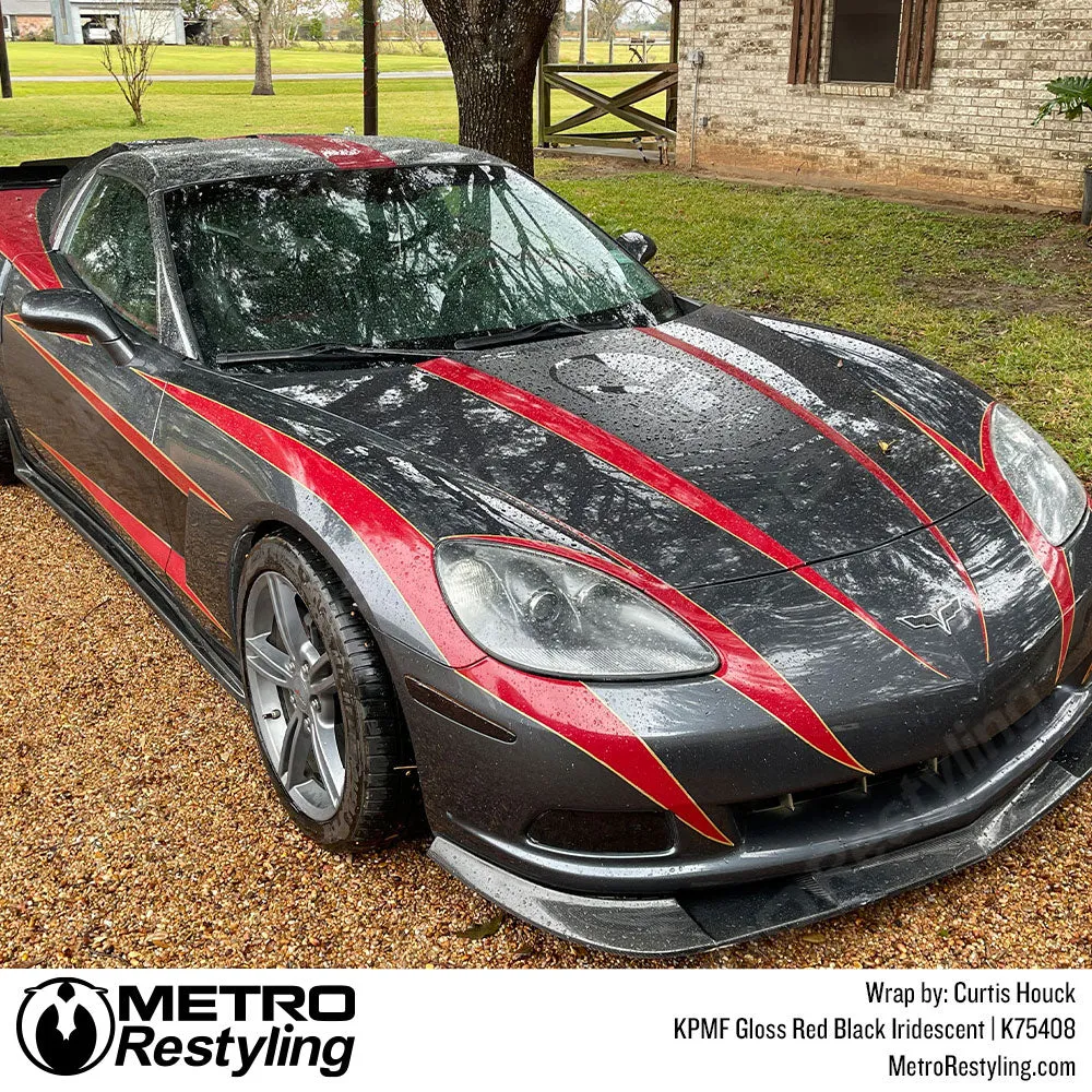 KPMF K75400 Gloss Red Black Iridescent Vinyl Wrap | K75408