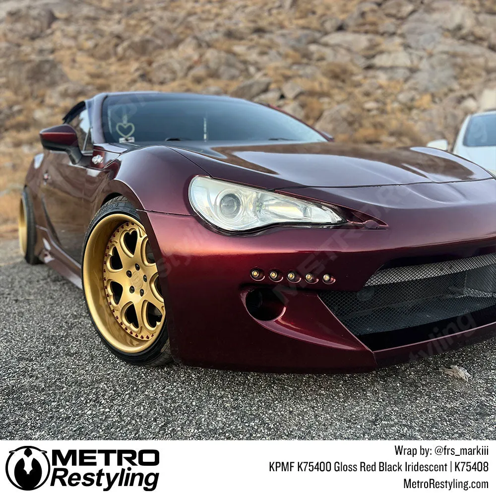 KPMF K75400 Gloss Red Black Iridescent Vinyl Wrap | K75408