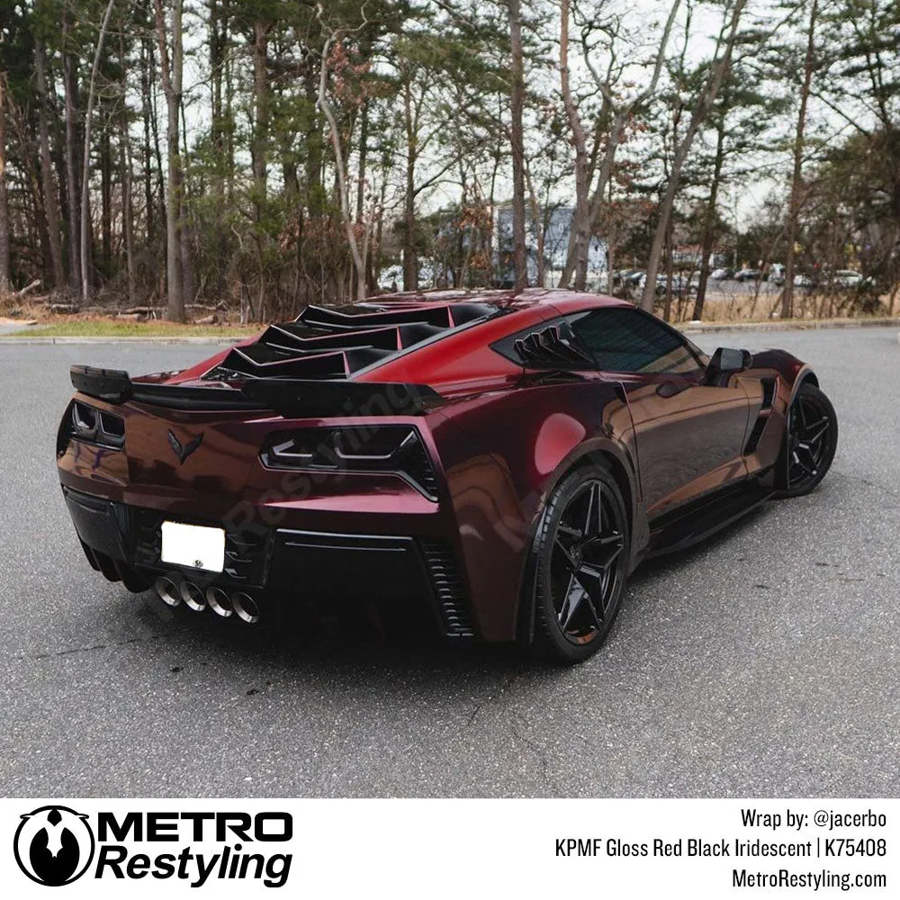 KPMF K75400 Gloss Red Black Iridescent Vinyl Wrap | K75408