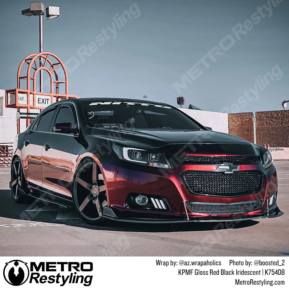 KPMF K75400 Gloss Red Black Iridescent Vinyl Wrap | K75408
