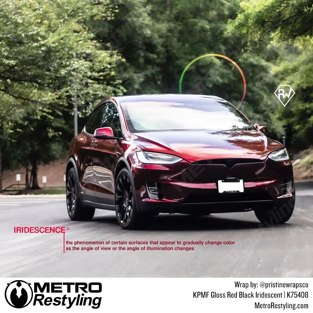 KPMF K75400 Gloss Red Black Iridescent Vinyl Wrap | K75408