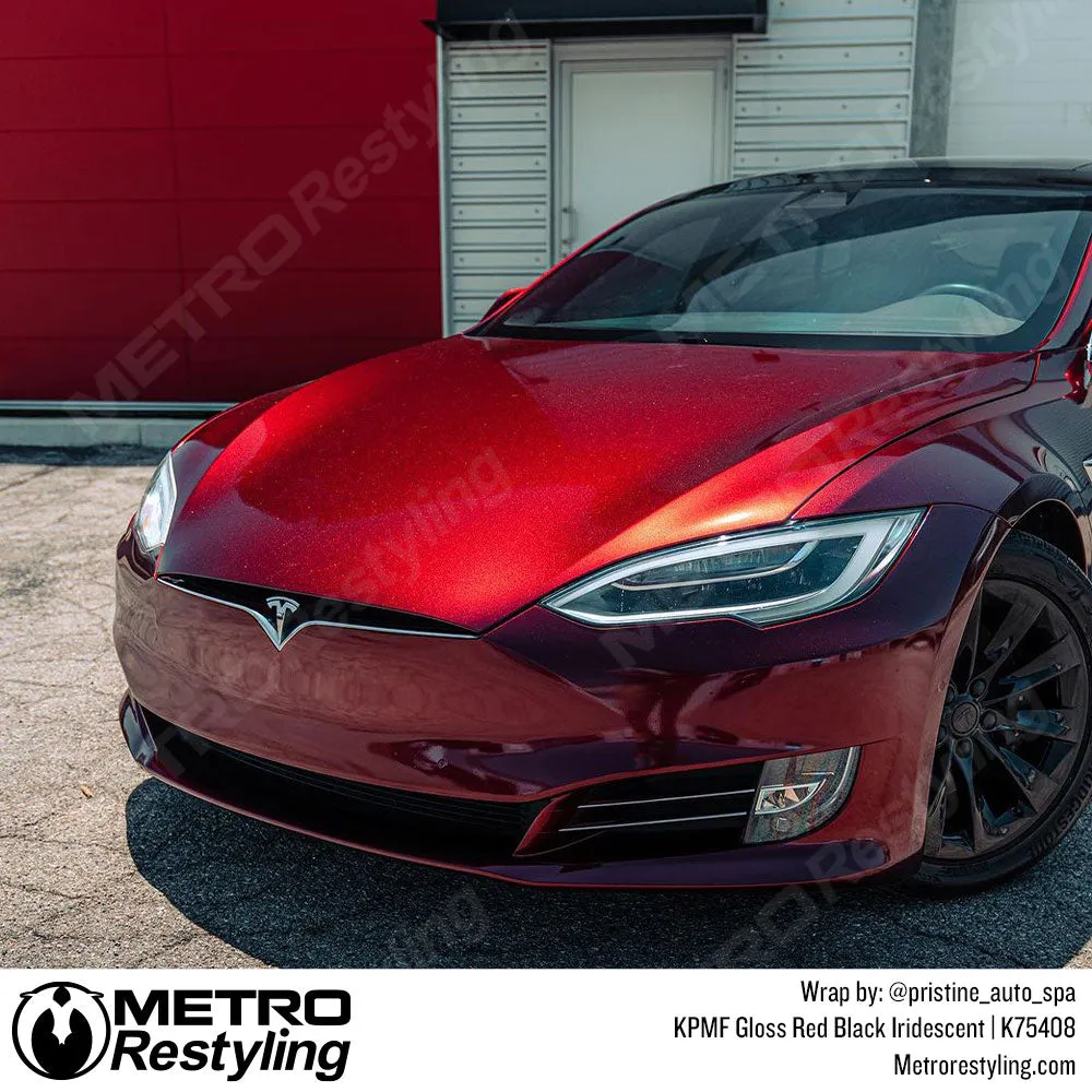 KPMF K75400 Gloss Red Black Iridescent Vinyl Wrap | K75408