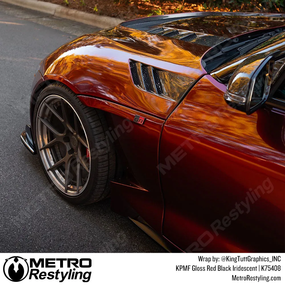 KPMF K75400 Gloss Red Black Iridescent Vinyl Wrap | K75408