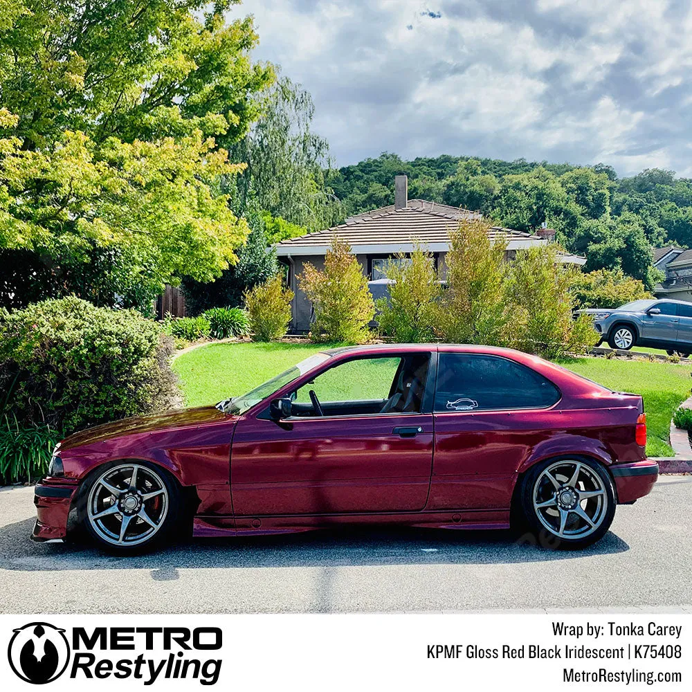 KPMF K75400 Gloss Red Black Iridescent Vinyl Wrap | K75408