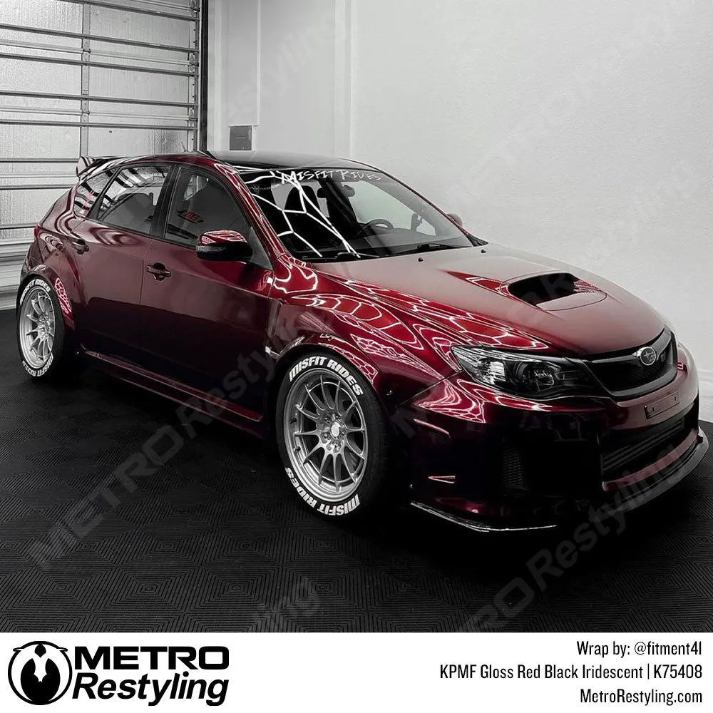 KPMF K75400 Gloss Red Black Iridescent Vinyl Wrap | K75408