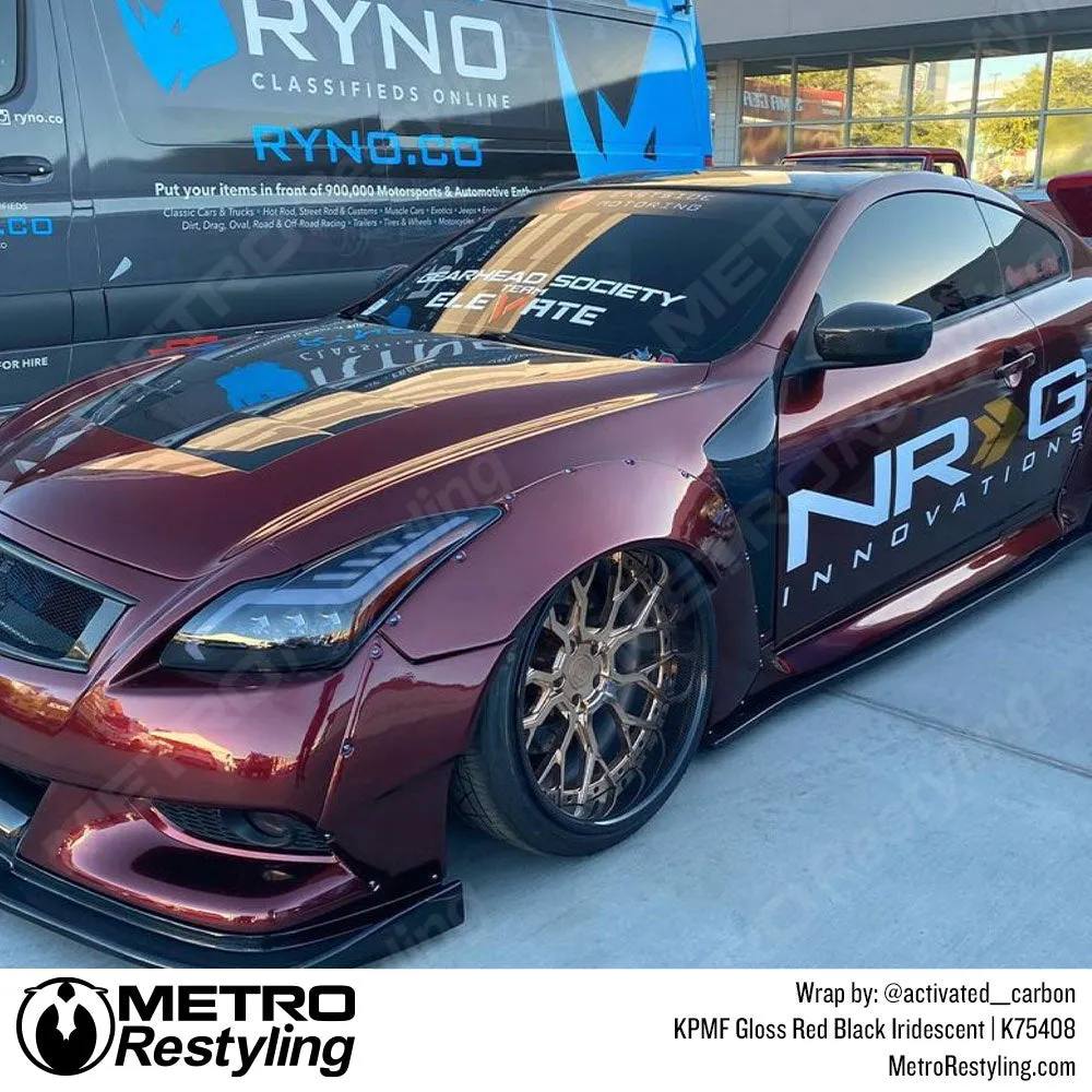 KPMF K75400 Gloss Red Black Iridescent Vinyl Wrap | K75408