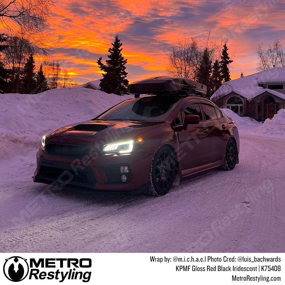 KPMF K75400 Gloss Red Black Iridescent Vinyl Wrap | K75408