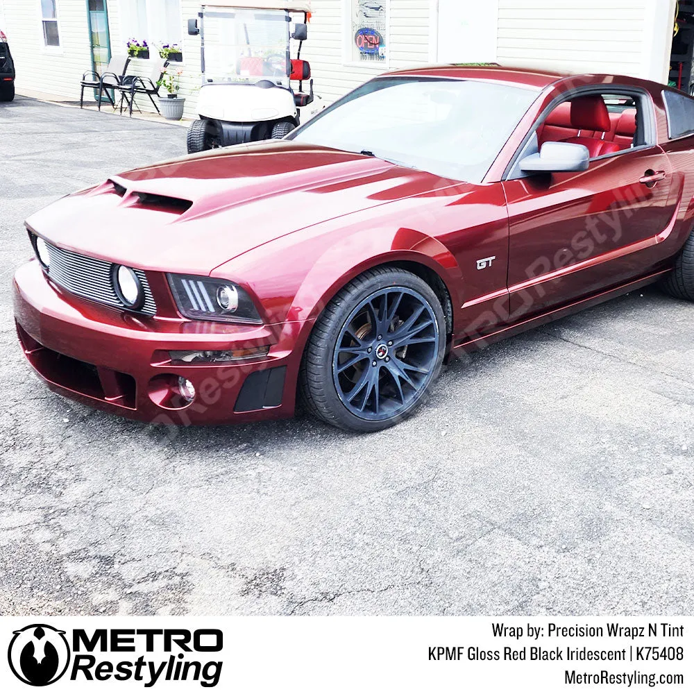 KPMF K75400 Gloss Red Black Iridescent Vinyl Wrap | K75408