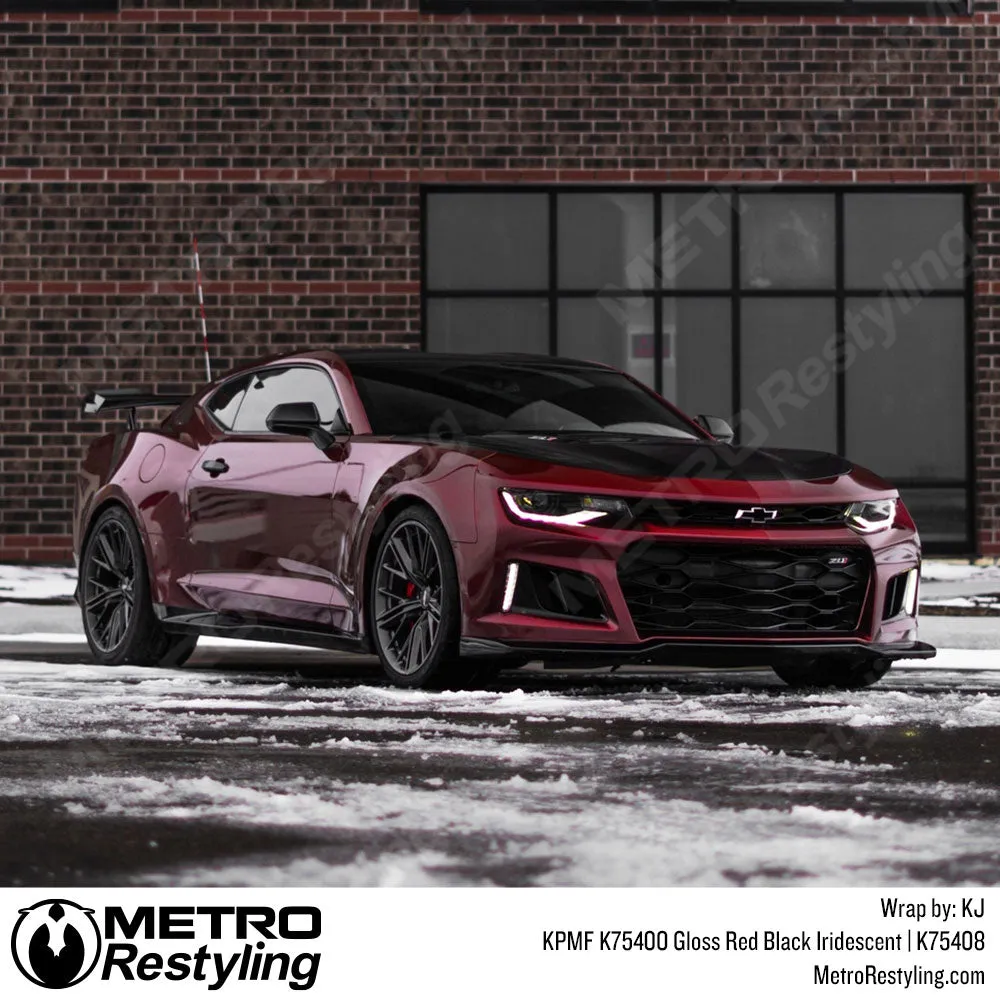 KPMF K75400 Gloss Red Black Iridescent Vinyl Wrap | K75408