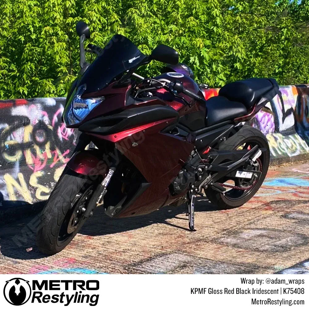 KPMF K75400 Gloss Red Black Iridescent Vinyl Wrap | K75408