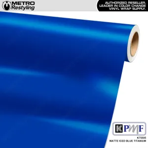 KPMF K75500 Matte Iced Blue Titanium Vinyl Wrap | K75505