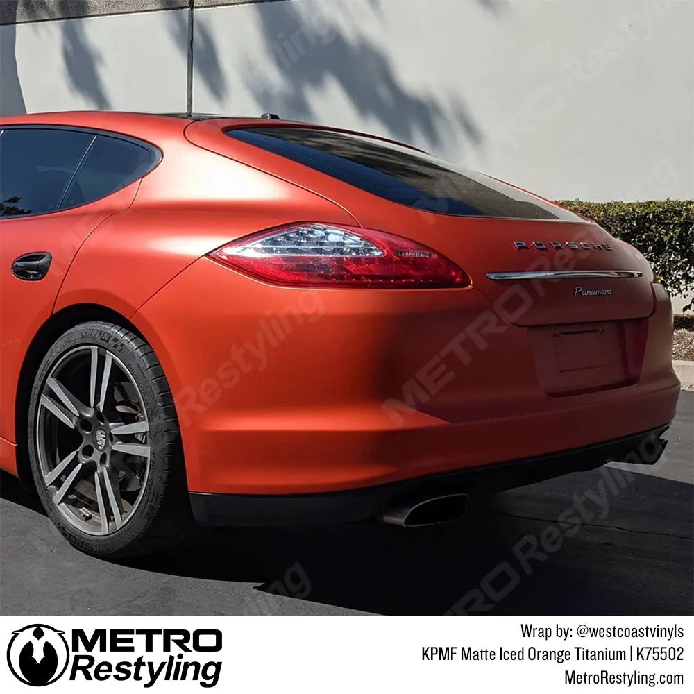 KPMF K75500 Matte Iced Orange Titanium Vinyl Wrap | K75502