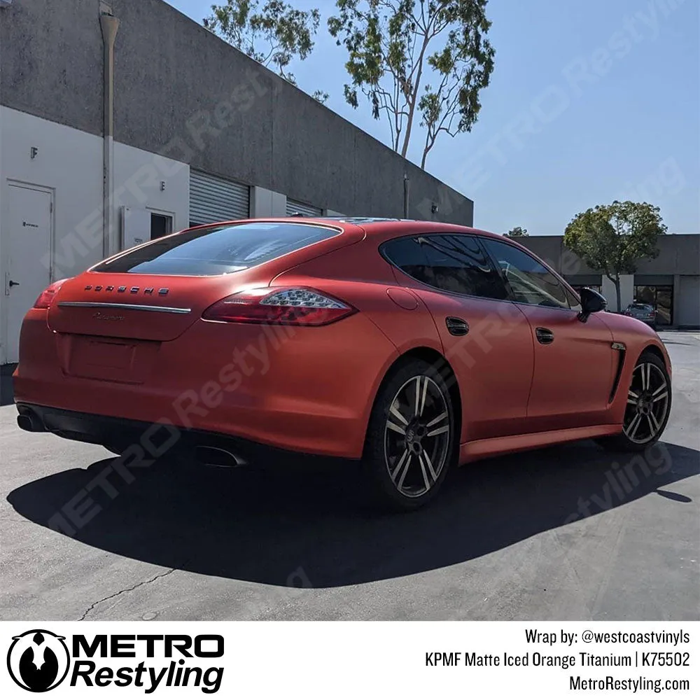 KPMF K75500 Matte Iced Orange Titanium Vinyl Wrap | K75502