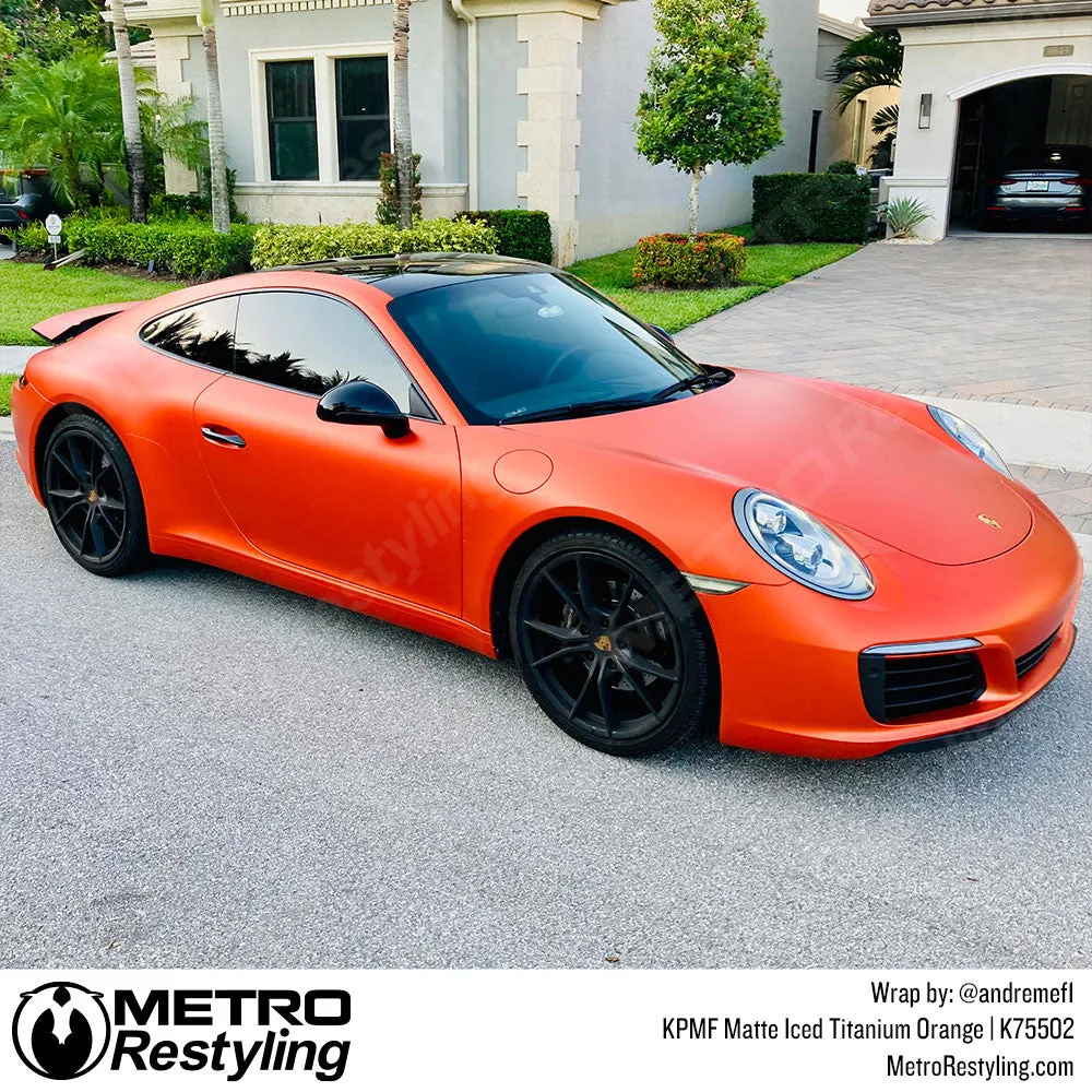 KPMF K75500 Matte Iced Orange Titanium Vinyl Wrap | K75502